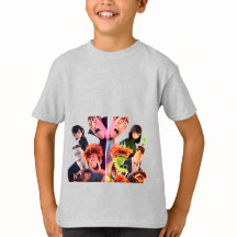 Fun Cartoon Characters Kids Graphic T-Shirt