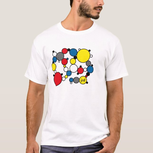 Camiseta fun colour circles mondrian style (Frente)