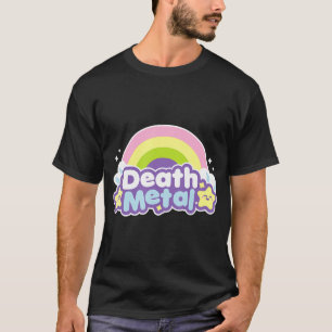 Camiseta Fun Death Metal Rainbow Halloween Unicorn Rock Con