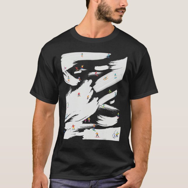 Camiseta Fun Funny Ski Snowboard Mountain Winter Vacation (Frente)