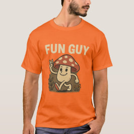 Camiseta “Fun Guy” Mushroom T-Shirt – Cute Cartoon Pun Tee