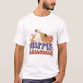 Camiseta Fun Halloween Designs Hippie Halloween Retro