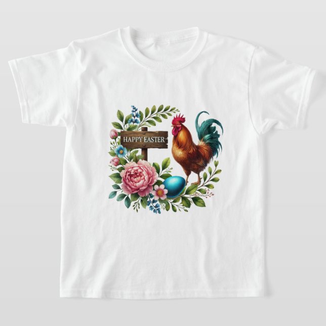 Camiseta Fun Happy Easter rooster (Postura )