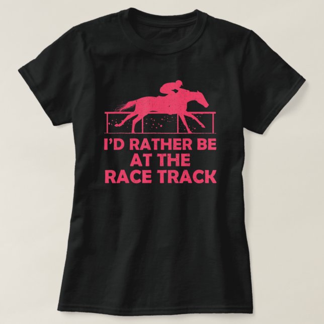 Camiseta Fun Horse Racing Derby Day Horses Race Season Humo (Frente do Design)