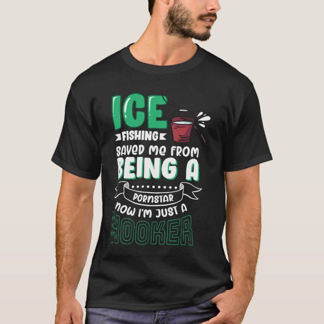 Camiseta Fun ice fishing for anglers and fishermen  1 (Frente)