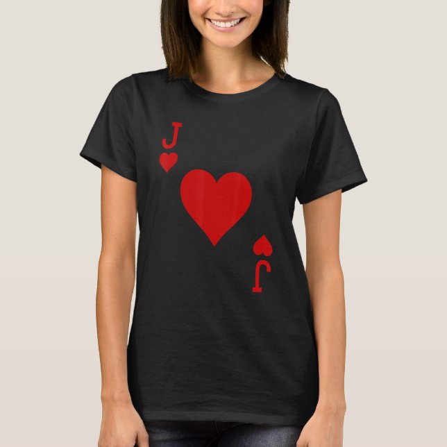 Camiseta Fun Jack of Hearts  Cute playing card costume idea (Frente)