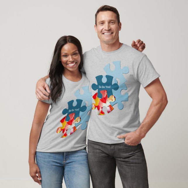 Camiseta Fun Jigsaw Puzzle Pieces Custom Image So Do You (Unissex)