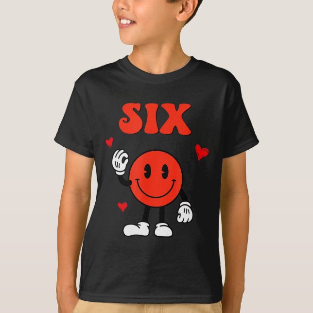 Camiseta Fun Number 6 Funny 67 Meme Six Seven 6 7 Valentine (Frente)