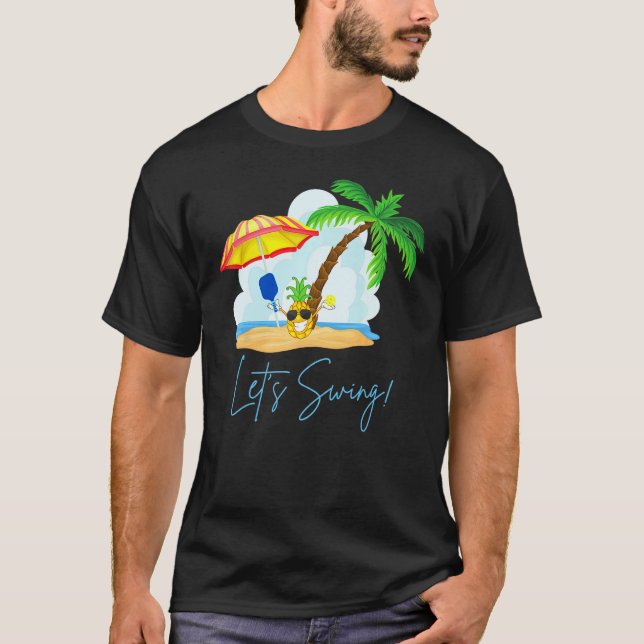 Camiseta Fun Pickleball  Summer Swingers Pineapple (Frente)
