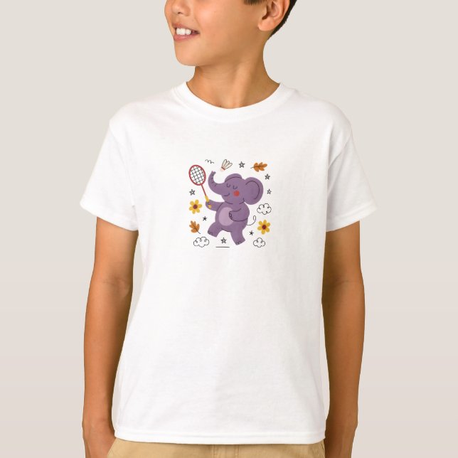 Camiseta Fun playing baby elephant  (Frente)