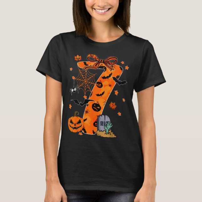 Camiseta Fun Six Seven 6 7 Meme Design Couples Halloween  (Frente)
