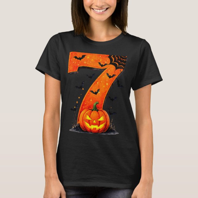 Camiseta Fun Six Seven 6 7 Meme Design Couples Halloween  (Frente)
