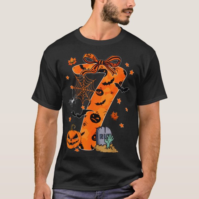 Camiseta Fun Six Seven 6 7 Meme Design Couples Halloween  (Frente)