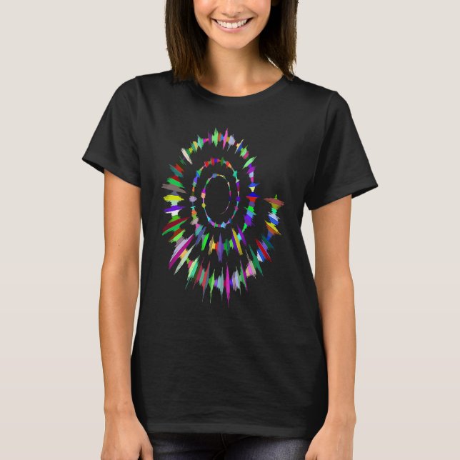 CAMISETA FUN SPIRAL TEE MUSIC WAVE SOUND ABSTRACT AUDIO COL (Frente)