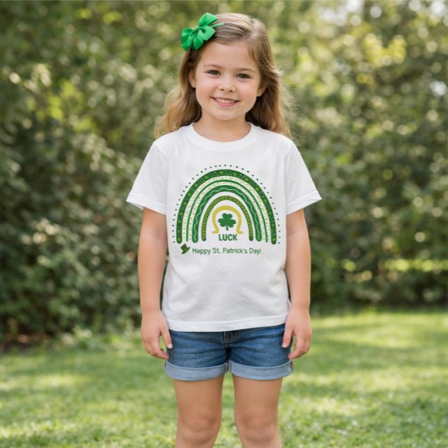 Camiseta Fun St Patrick Boho Rainbow Luck Clover Leprechaun (Criador carregado)