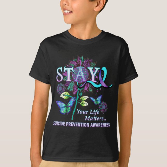 Camiseta Fun Suicide Prevention Awareness Stay Your Life Pr (Frente)
