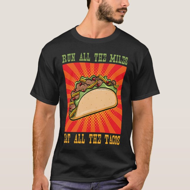 Camiseta Fun Taco Tuesday Marathon Running Runner (Frente)