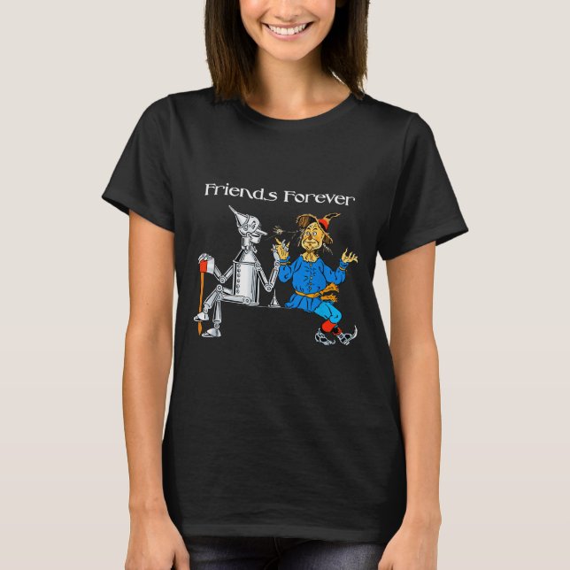 Camiseta Fun Tee Shirt Friends Forever Wizard Of Oz Ecrow  (Frente)