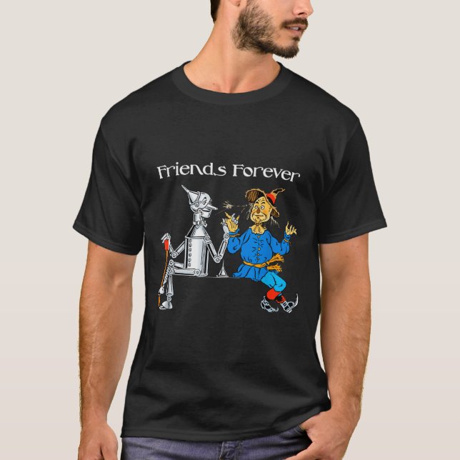 Camiseta Fun Tee Shirt Friends Forever Wizard Of Oz Ecrow  (Frente)