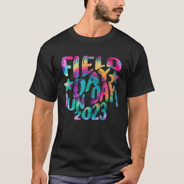 Camiseta Fun Tie Dye School Field Day 2023 celebrate Field  (Frente)