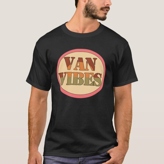 Camiseta Fun Van Vibes Retro Van Life Camper (Frente)