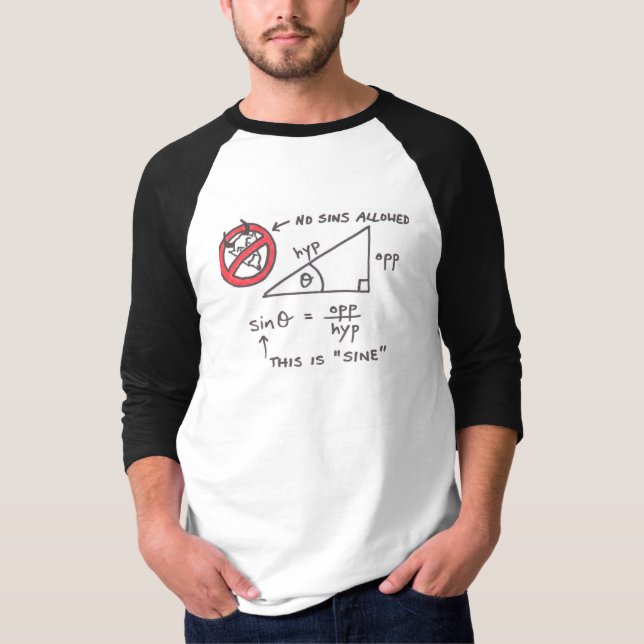 Camiseta Função Sine Trigonometria Da Piada Matemática (Frente)