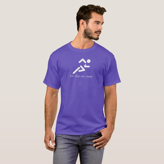 Camiseta Funcionamento. Coma, durma, funcione, repita (Frente Completa)