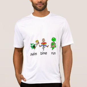 Camiseta Funcionamento da bicicleta da natação