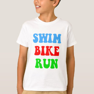 Camiseta Funcionamento da bicicleta da natação