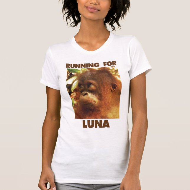 Camiseta Funcionamento para Luna - Outreach do orangotango (Frente)