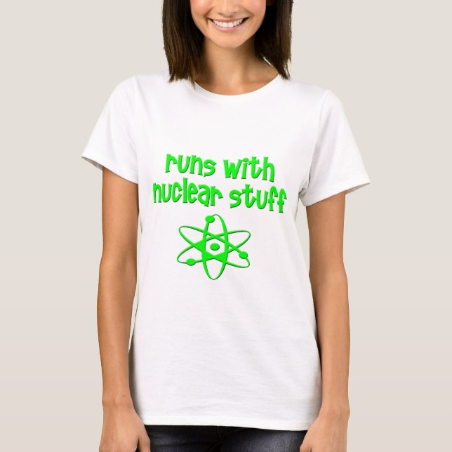 Camiseta Funcionamentos com material nuclear (Frente)