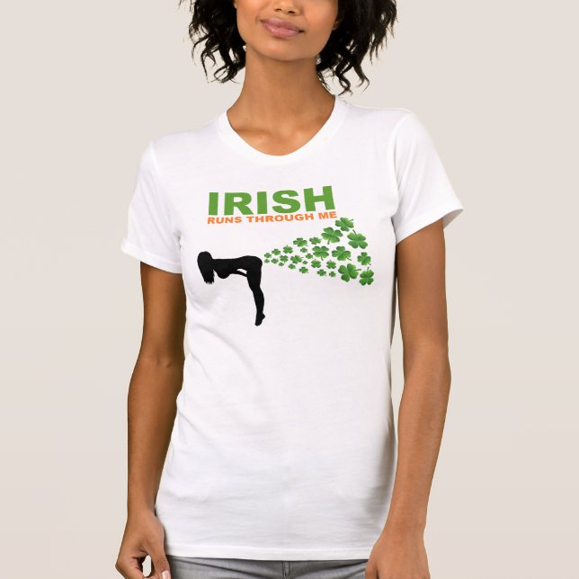 Camiseta Funcionamentos do irlandês através de mim (Frente)