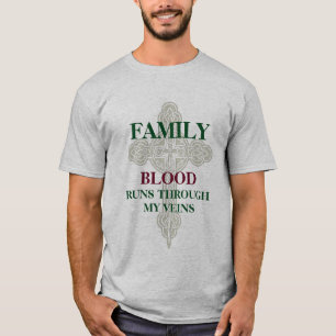 Camiseta Funcionamentos do sangue da família através de m