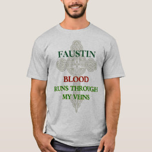 Camiseta Funcionamentos do sangue de Faustin através de meu