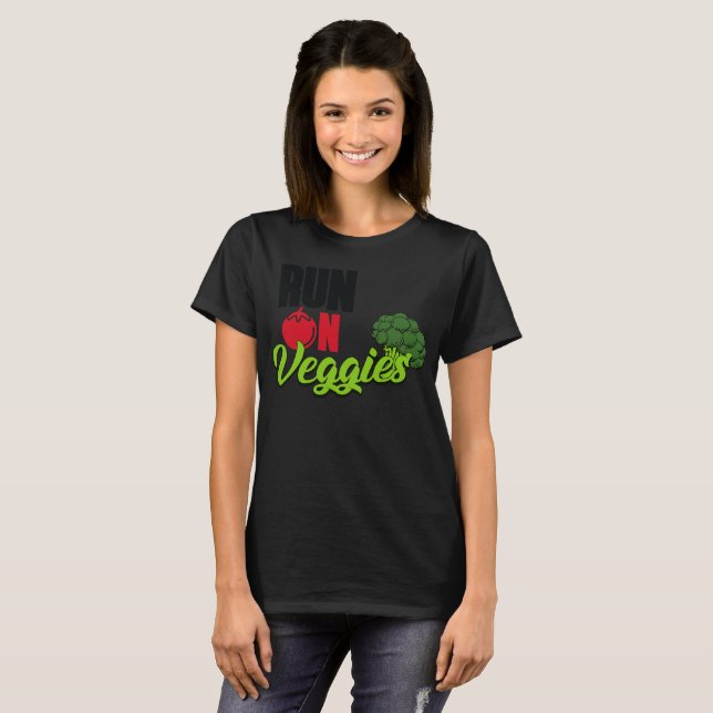 Camiseta Funcionamentos no herbívoro do vegan do (Frente Completa)