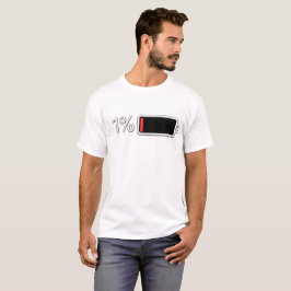 Camiseta  Funcionando a 1%... mas ainda indo. ⚡🧢👕 