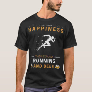 Camiseta Funcionando e Felicidade da Cerveja Funny Runnin