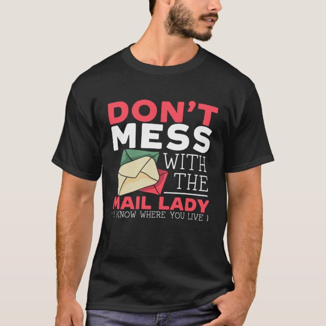 Camiseta Funcionária dos Correios Dama de Correio Entrega R (Frente)