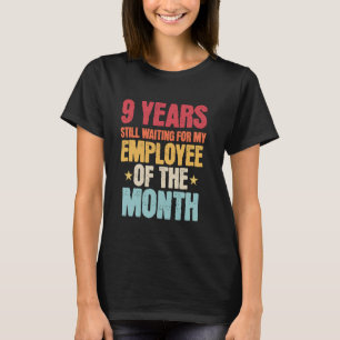 Camiseta Funcionário 9 Anos De Trabalho 9 Anos De Aniversá
