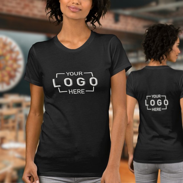 Camiseta Funcionário de Logotipo Comercial Personalizado (Criador carregado)