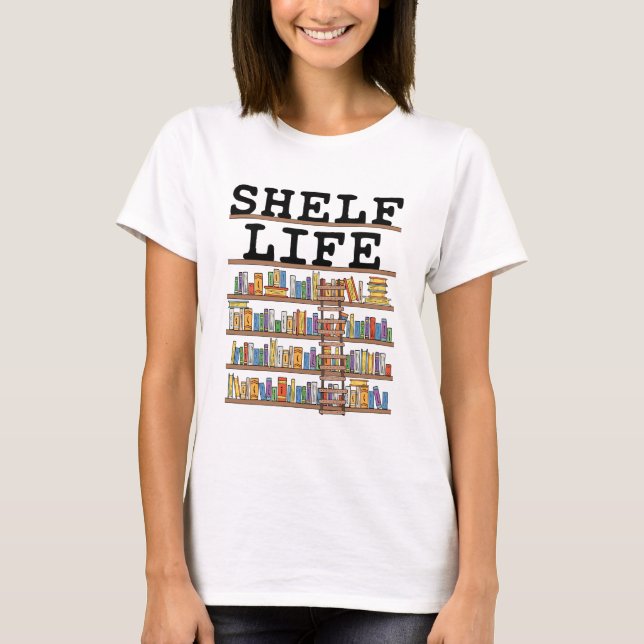 Camiseta Funcionário do Assistente de Biblioteca de Bibliot (Frente)