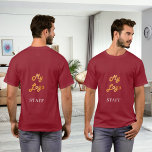 Camiseta Funcionário do funcionarios do logotipo da empresa<br><div class="desc">Uma t-shirt vermelha. Personalize e adicione o logotipo da sua empresa. Texto: Funcionarios</div>