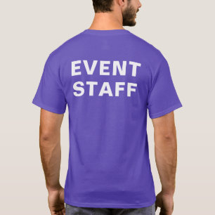 Camiseta Funcionarios de eventos - Roxo, fácil de ler