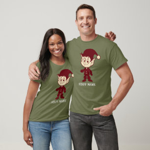 Camiseta Funcionarios de Natal Elves, Papais noeis Engraçad