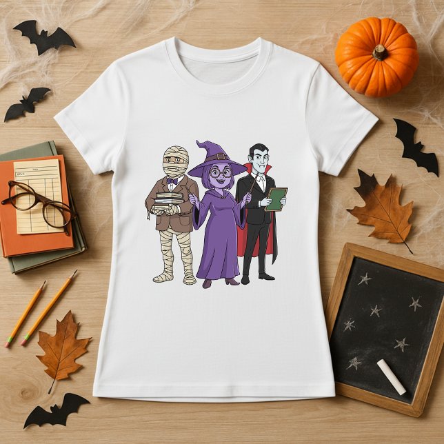 Camiseta Funcionarios de Professores do Halloween Monster T (Criador carregado)
