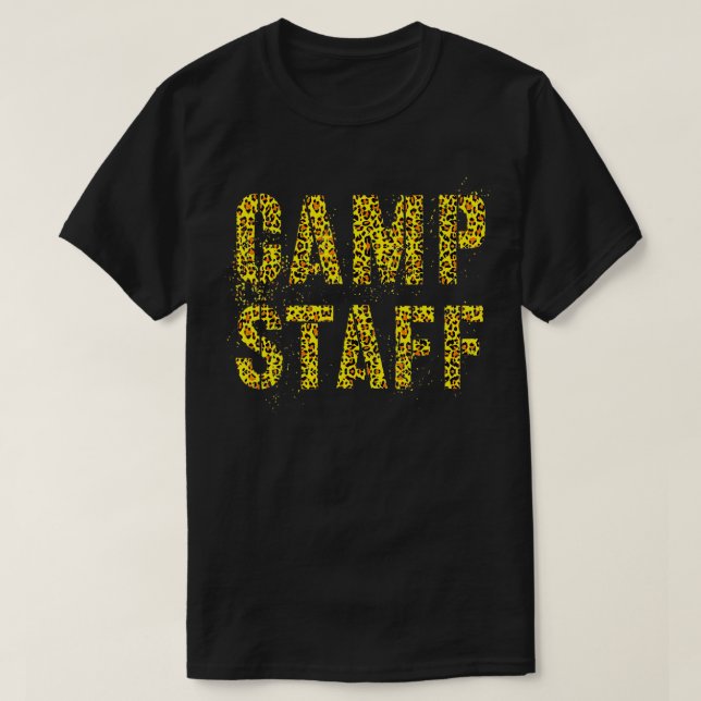 Camiseta FUNCIONARIOS do CAMP Leopard Impressão Anfitrião C (Frente do Design)