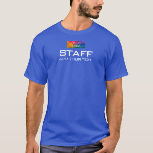 Camiseta Funcionarios Real Azul Membro Personalizado Duplo