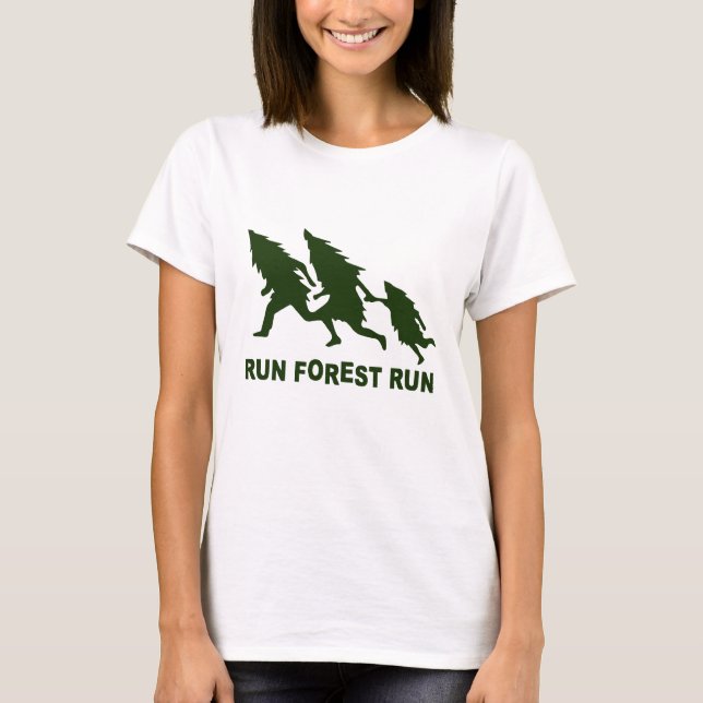 Camiseta funcione o funcionamento da floresta (Frente)