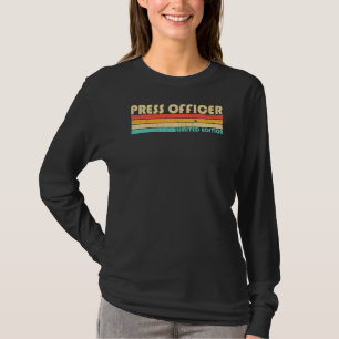 Camiseta Funções de Oficial de Imprensa Profissão de Cargo