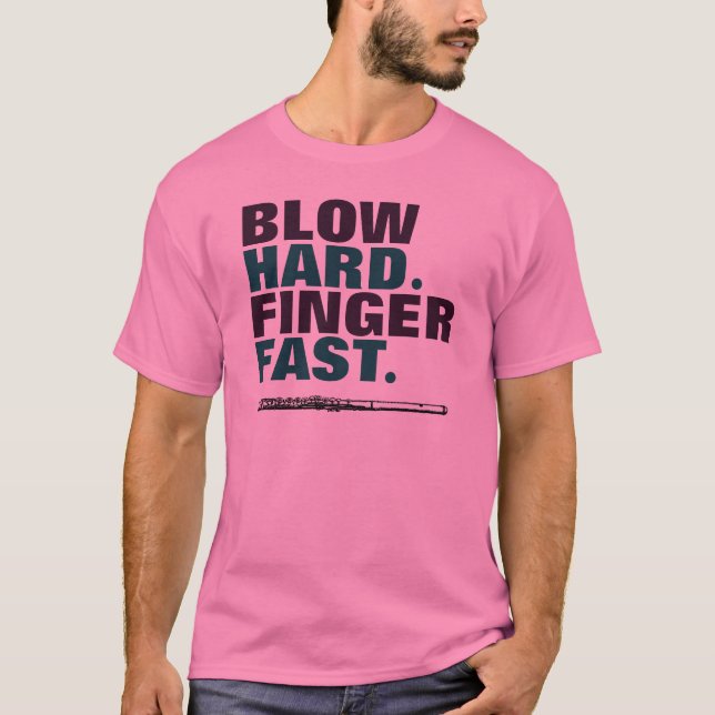 Camiseta Funda a banda rápida da flauta do dedo duro (Frente)